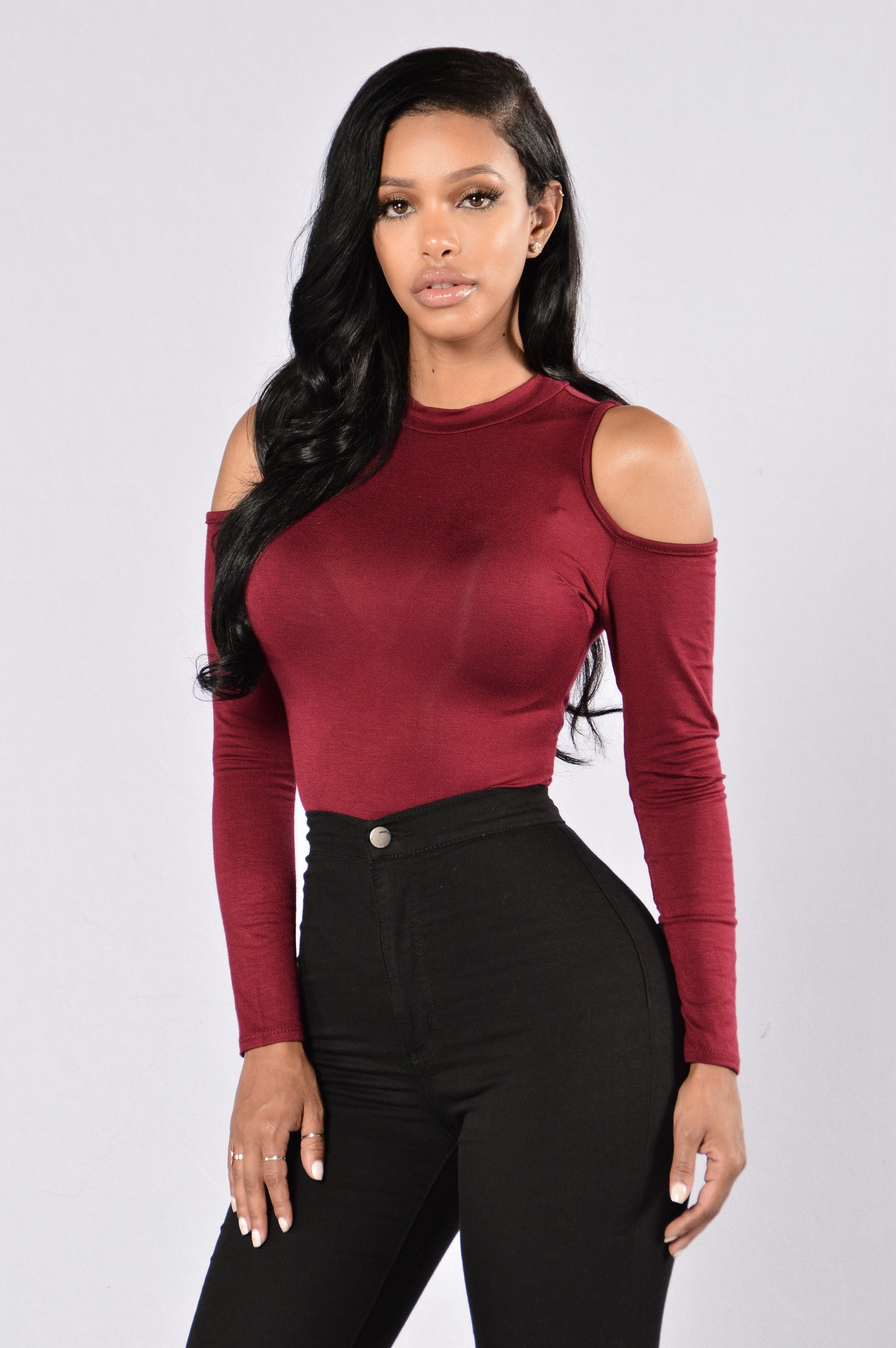 It's Cold Out Here Bodysuit - Burgundy