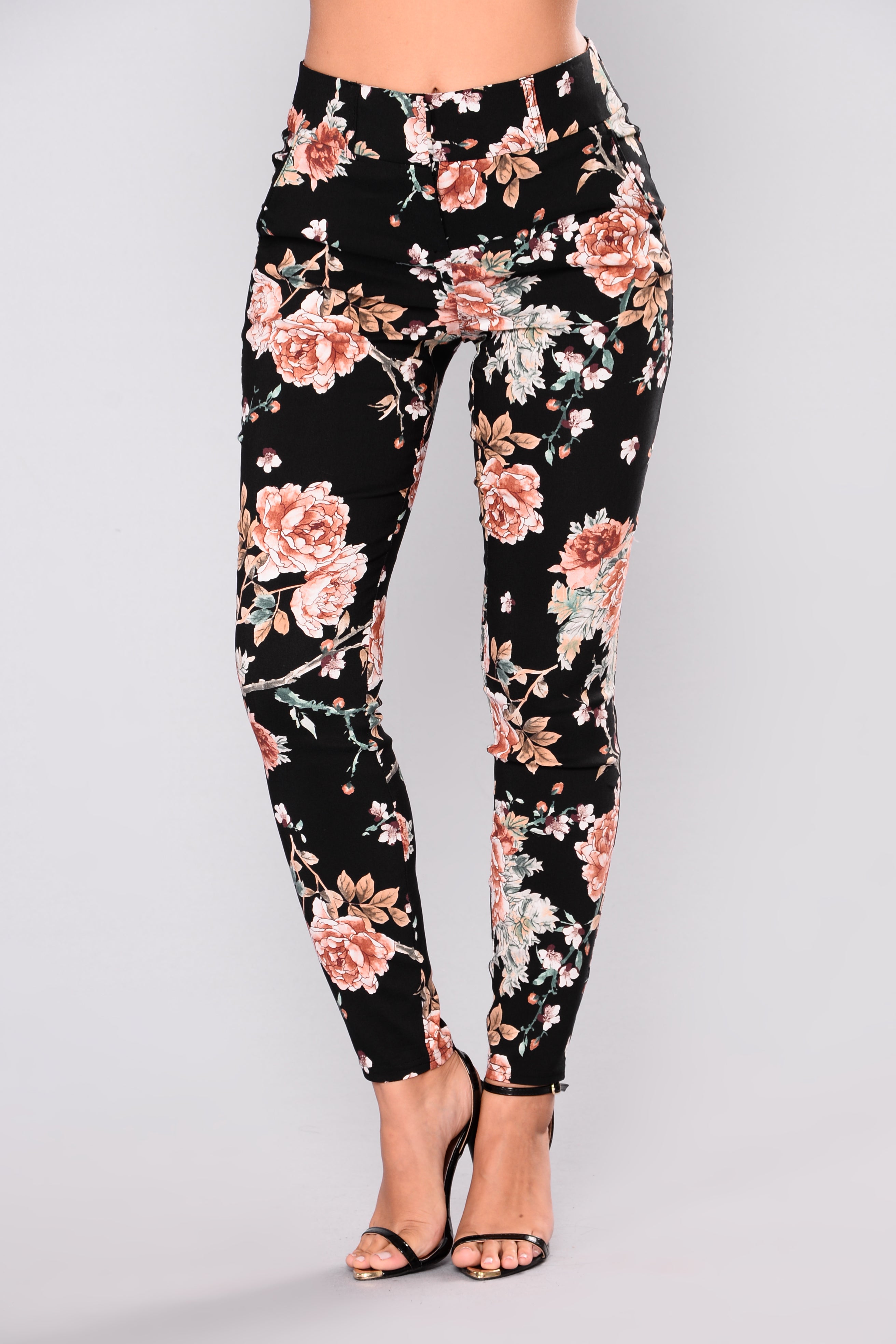 Fernie Floral Pants Black Floral 1200