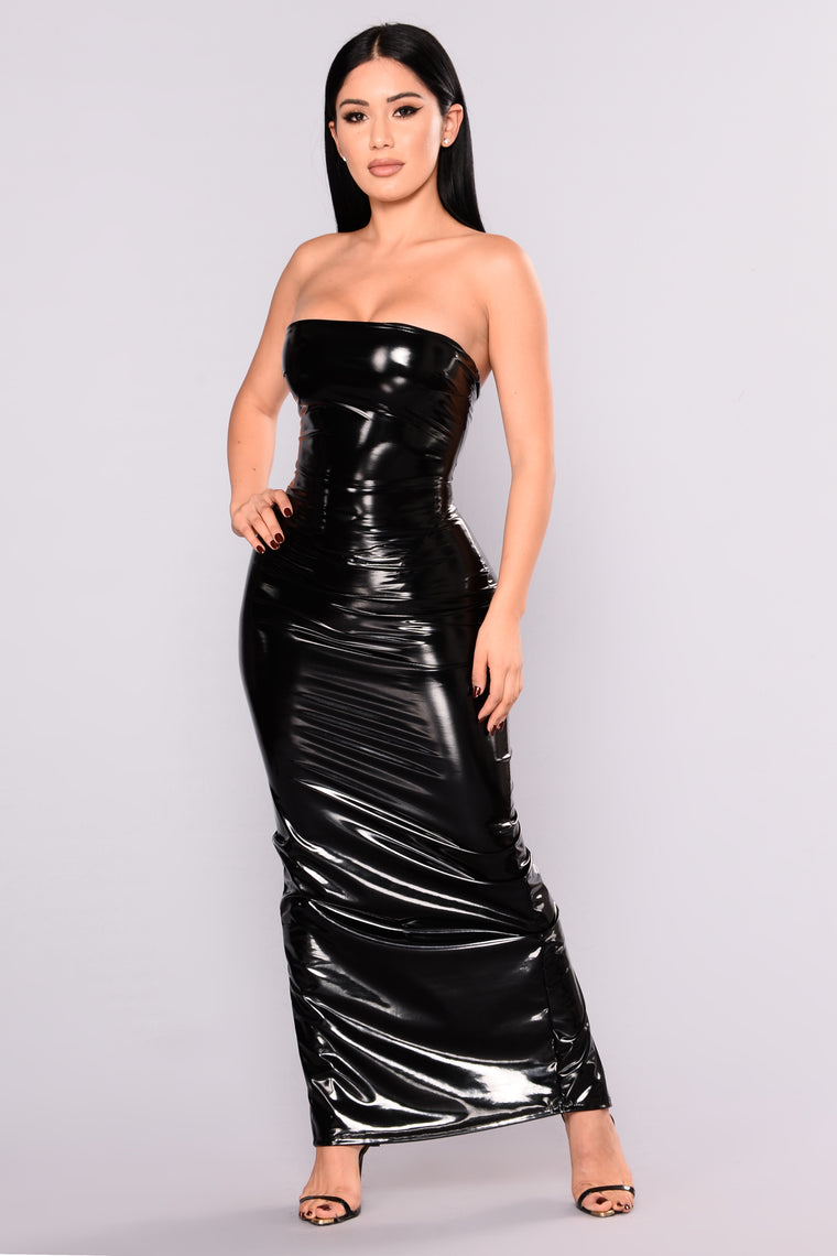 latex dress fashion nova