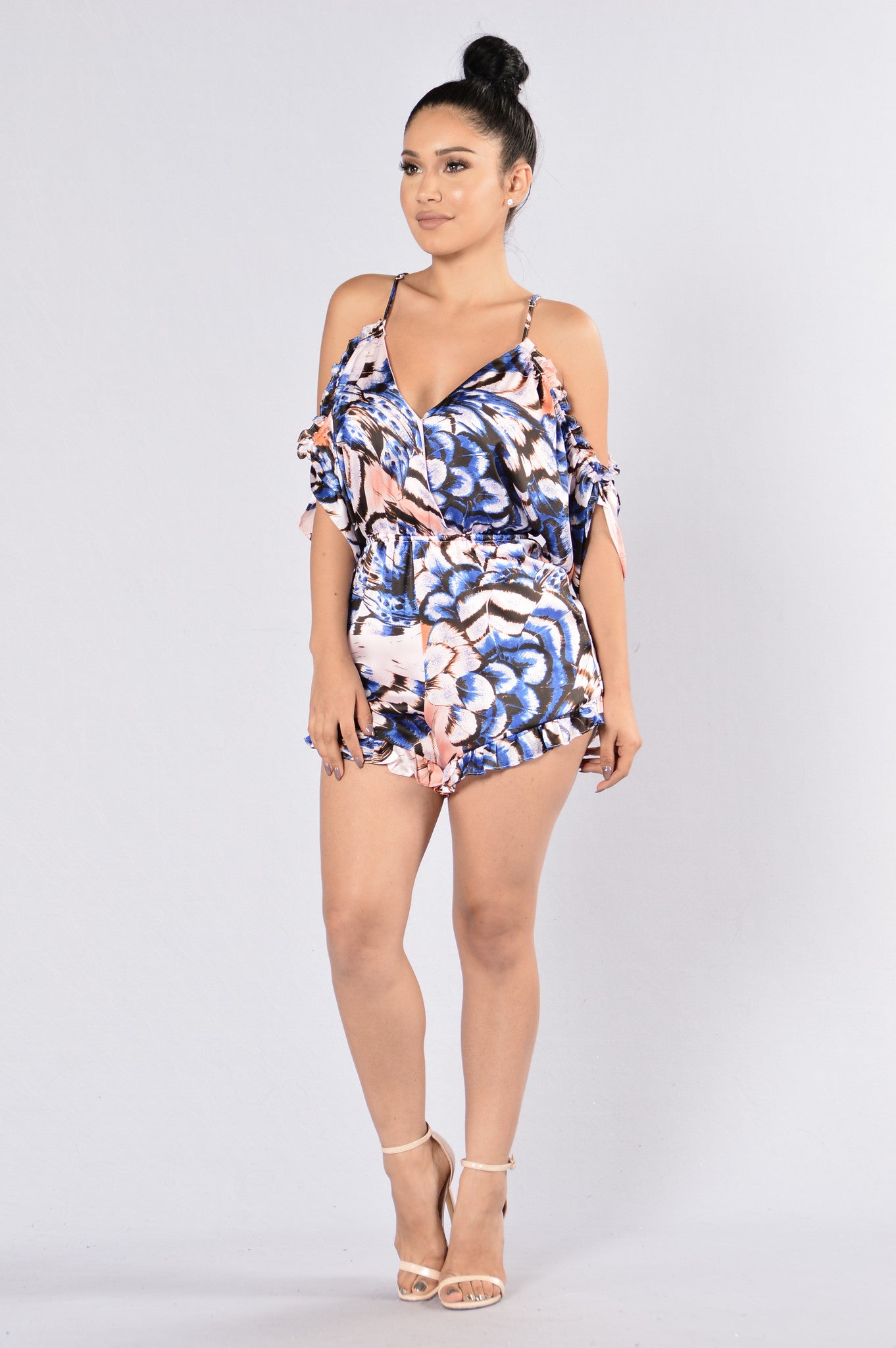 Hidden Heart Romper - Multi Royal