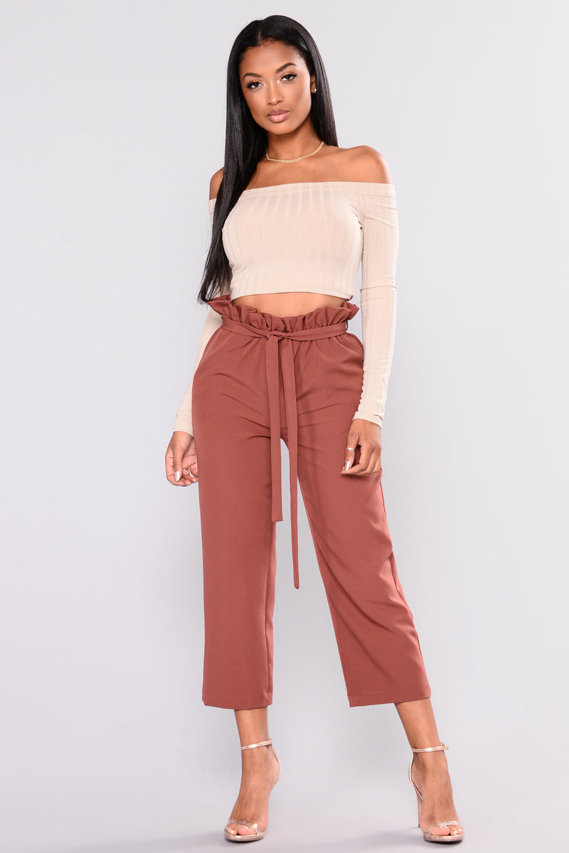 High Limit Waist Tie Pants - Marsala | Fashion Nova, Pants | Fashion Nova