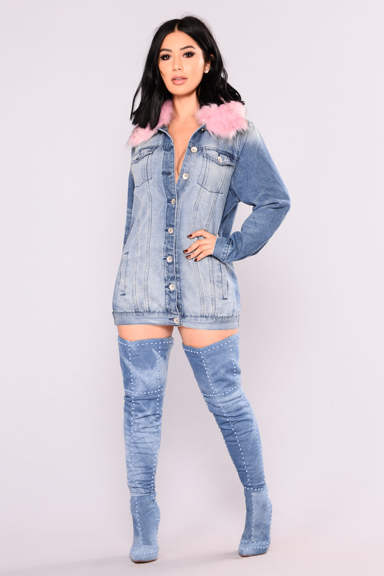 oversized denim jacket fashion nova