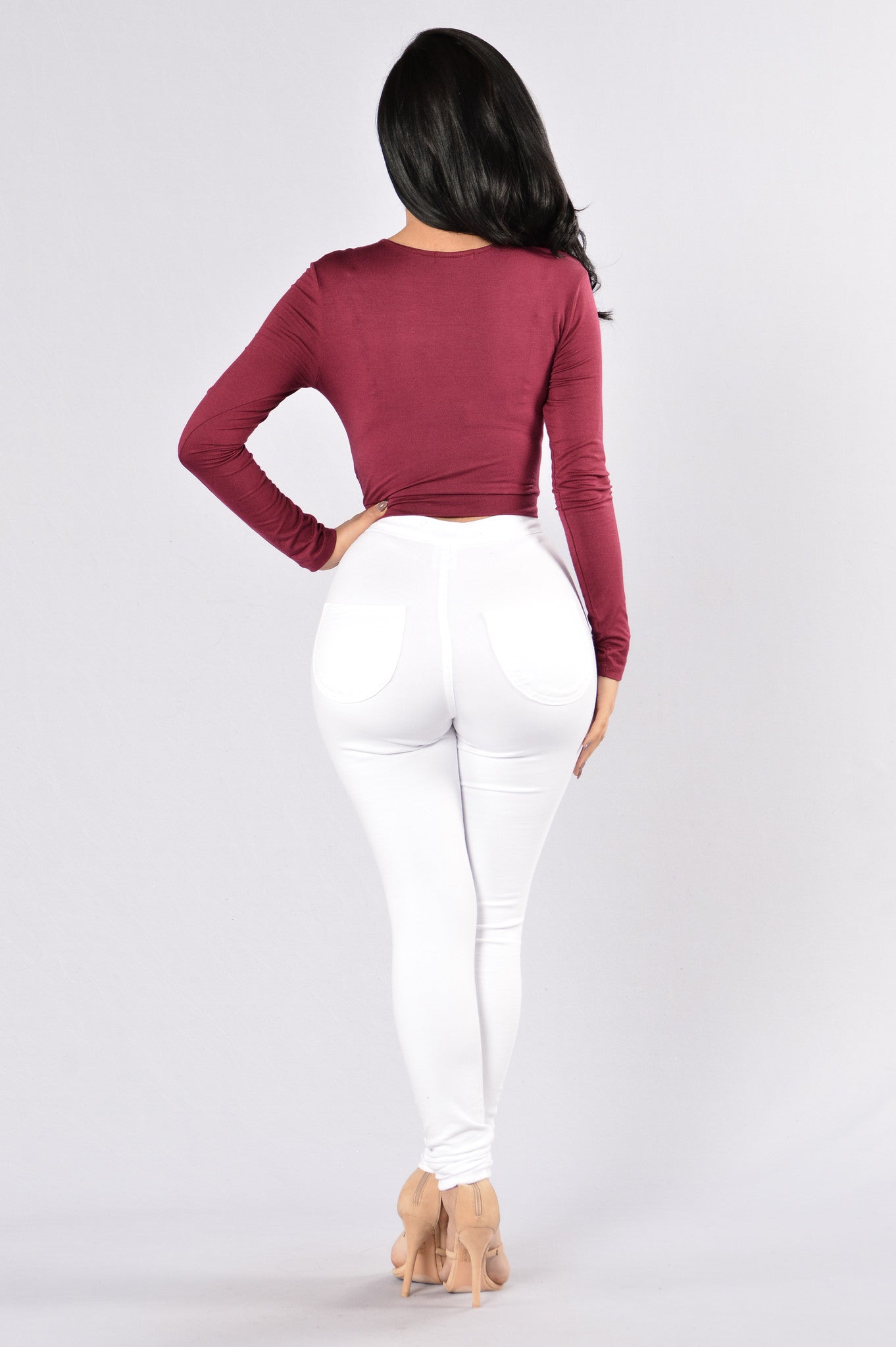 Knot Yours Top - Burgundy