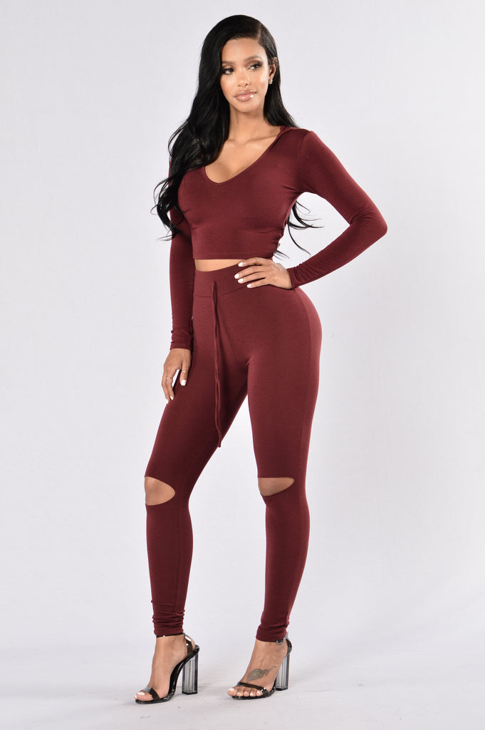 International Lover Legging - Burgundy