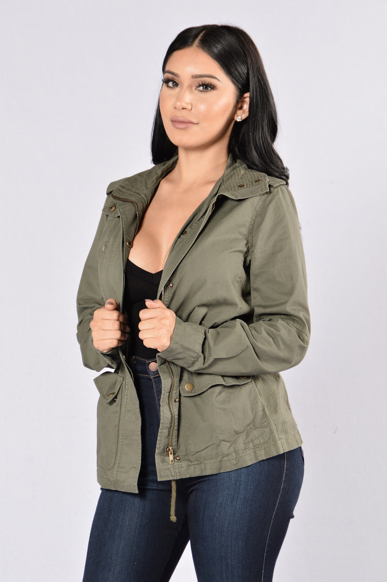 olive army jacket womens