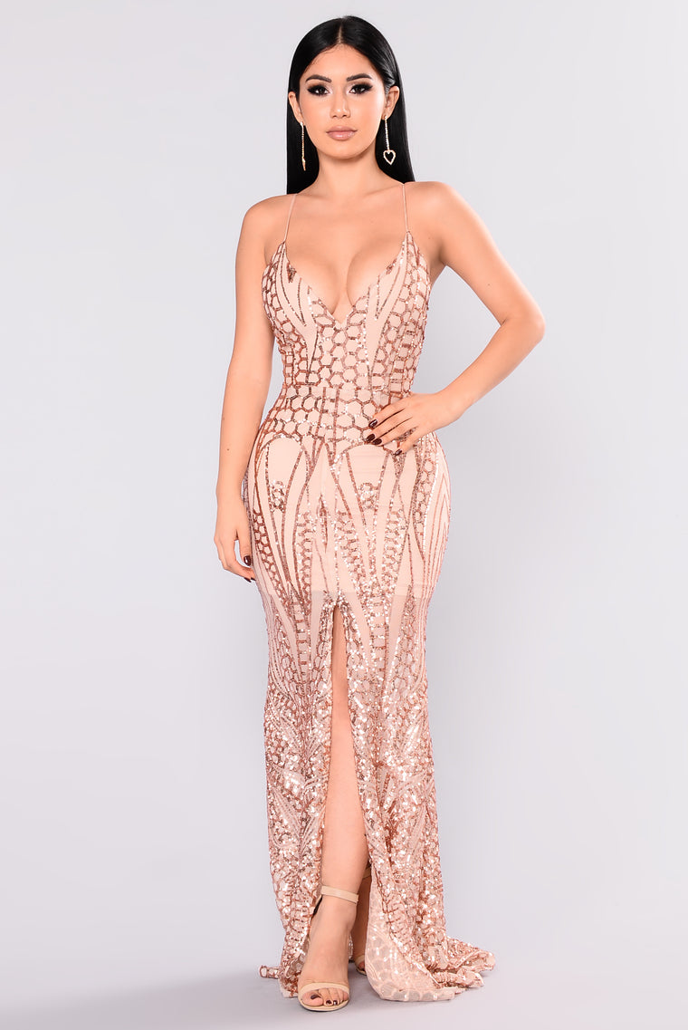 fashion nova long sequin dress