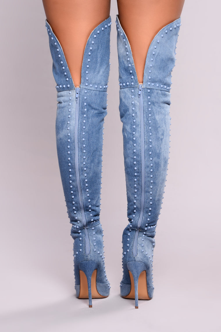 fashion nova denim boots