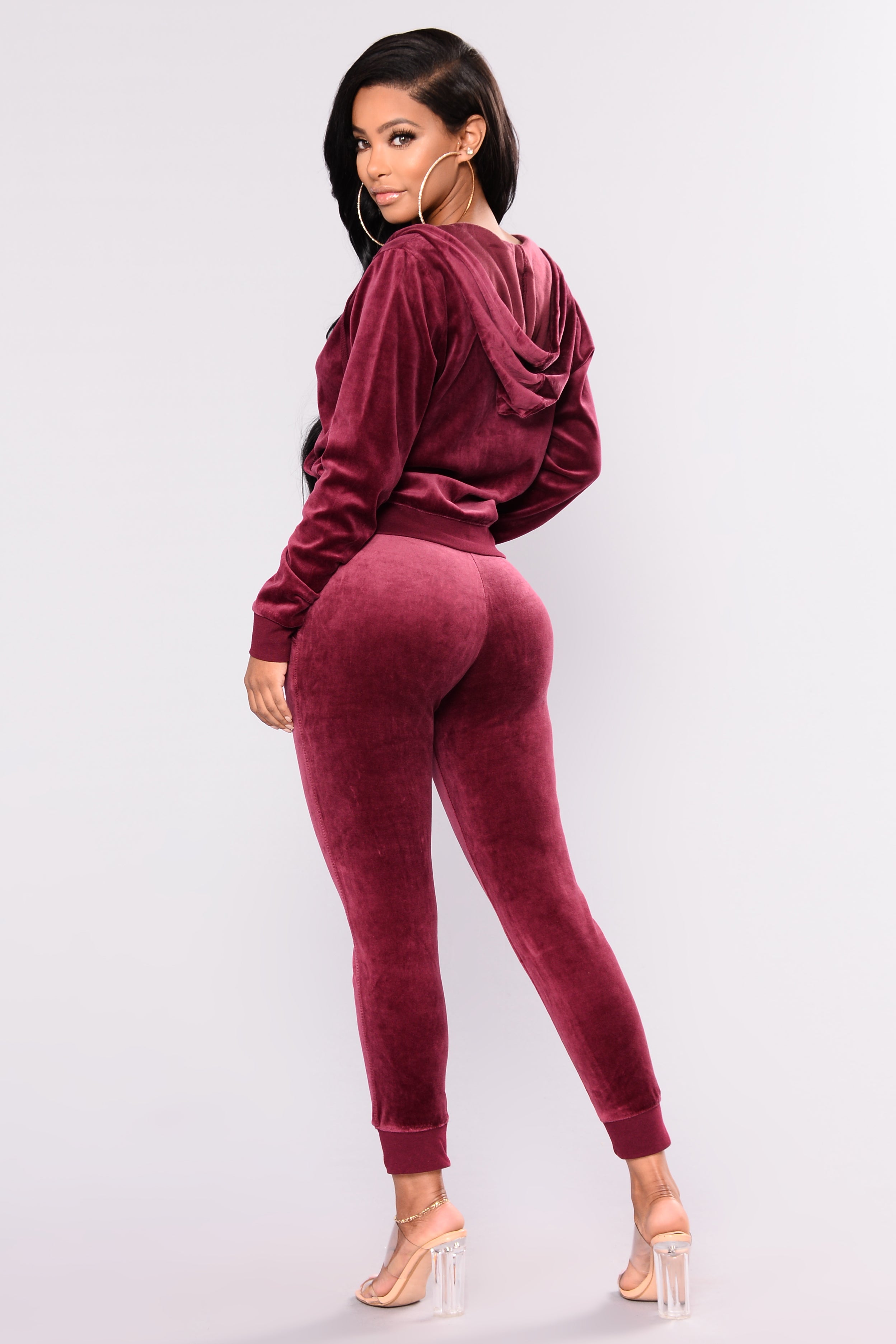 velour sweatsuit fashion nova