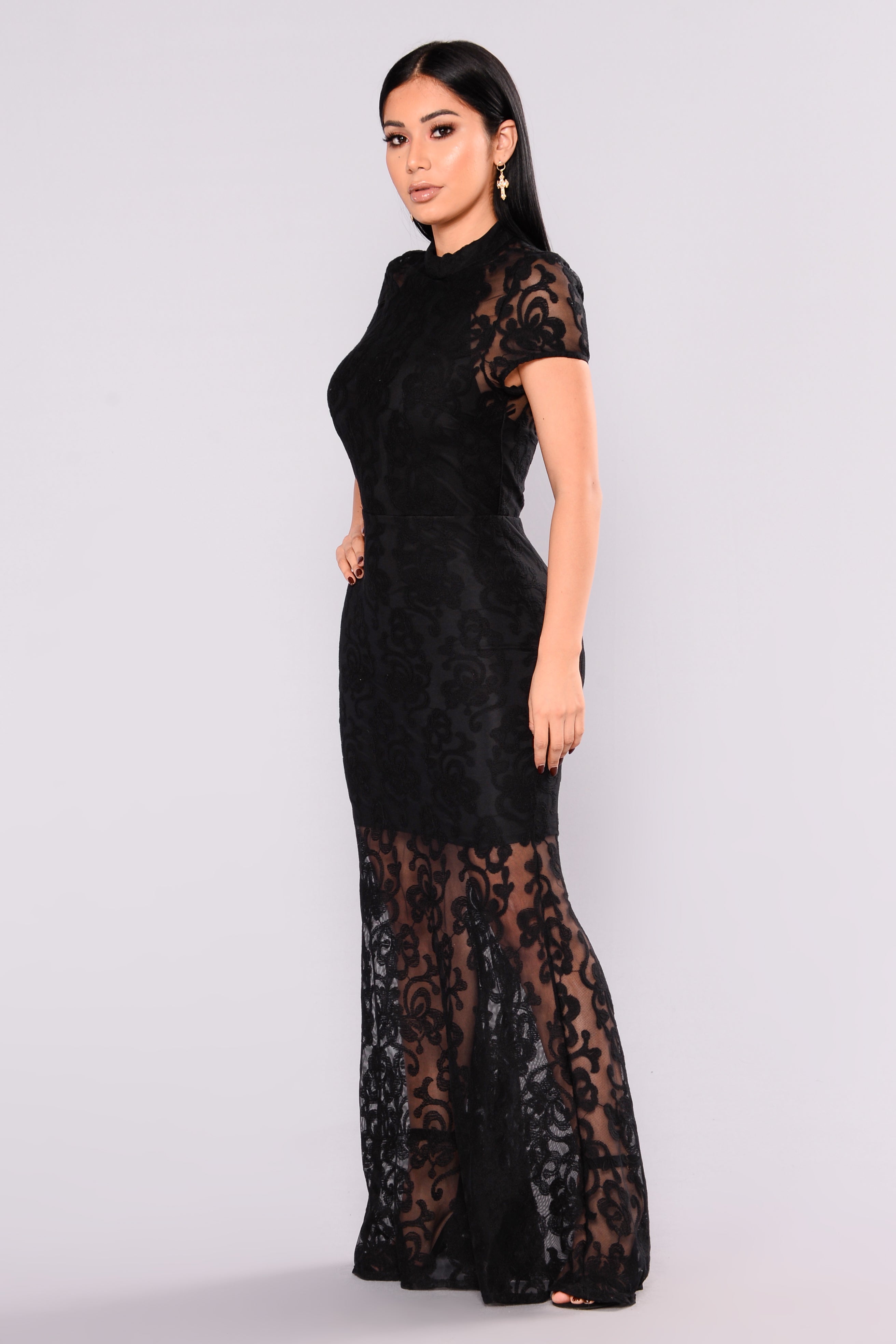 Home Grown Lace Dress - Black