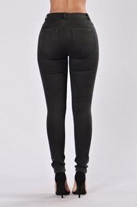 Blacked Out Jeans - Black