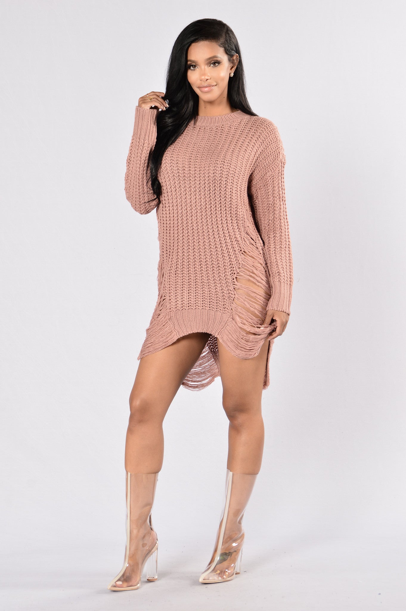 Unraveled Sweater - Mauve