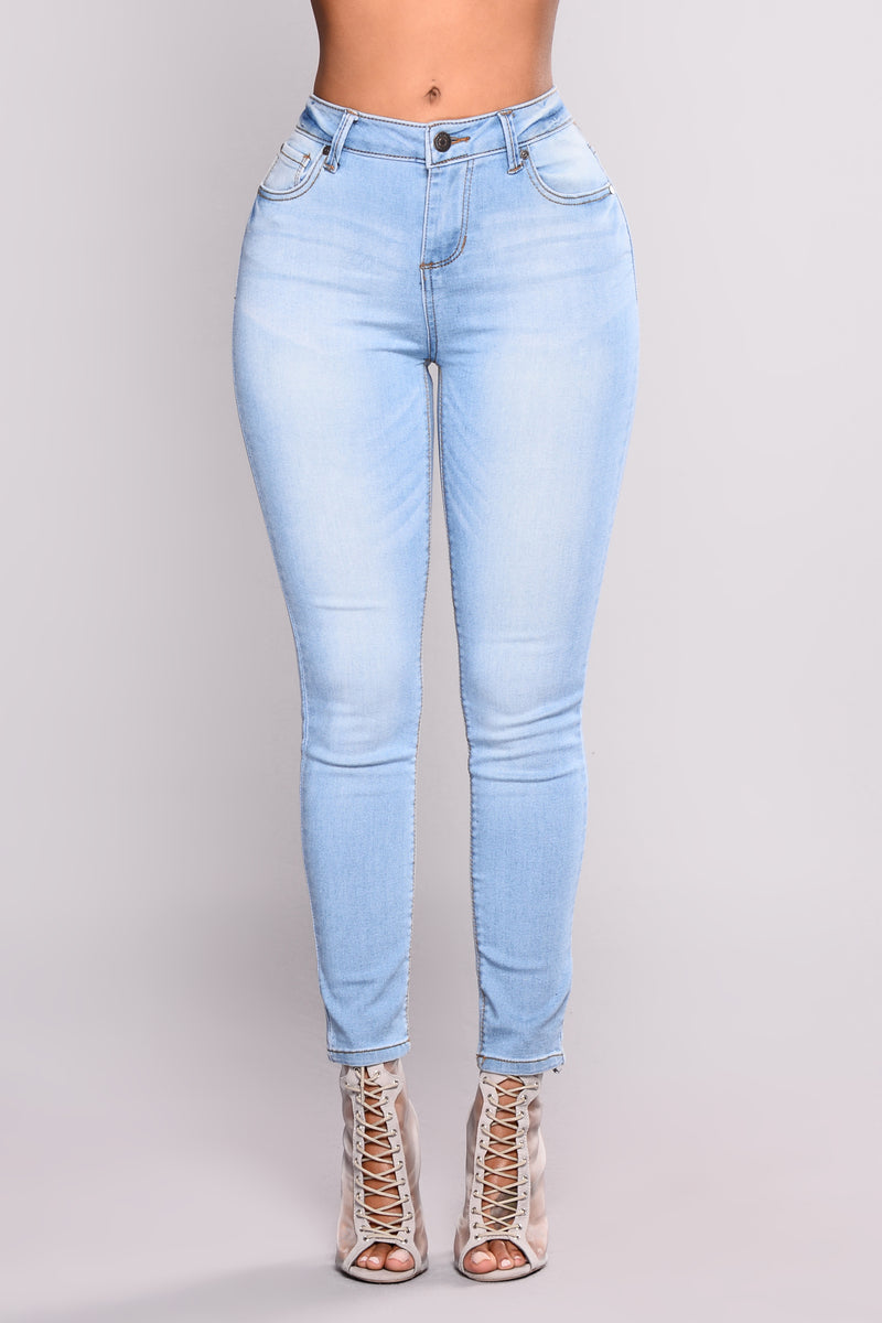 Chiaki Ankle Jeans - Light Blue Wash | Fashion Nova, Jeans | Fashion Nova