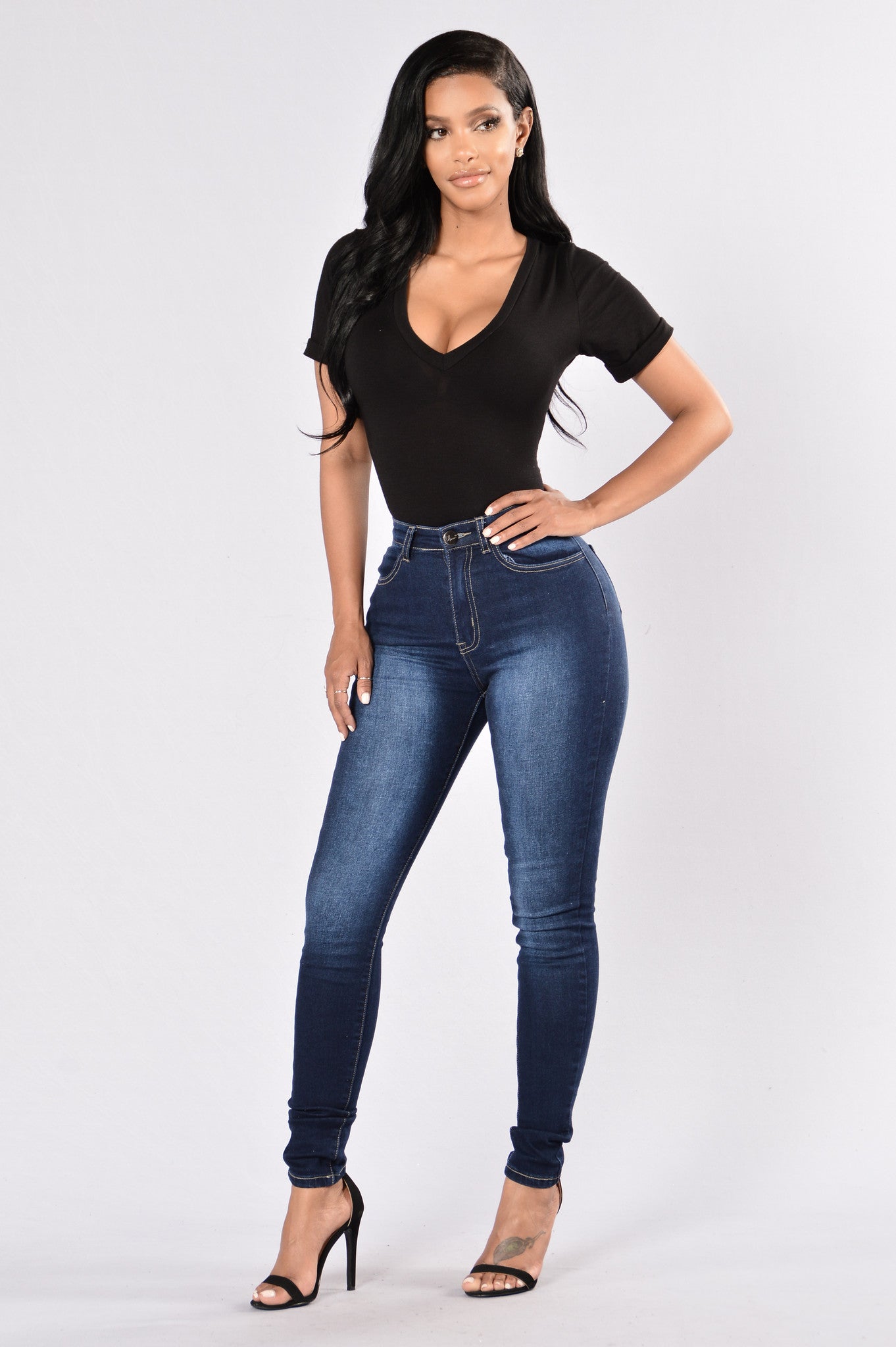Now and Later High Waist Jean - Dark
