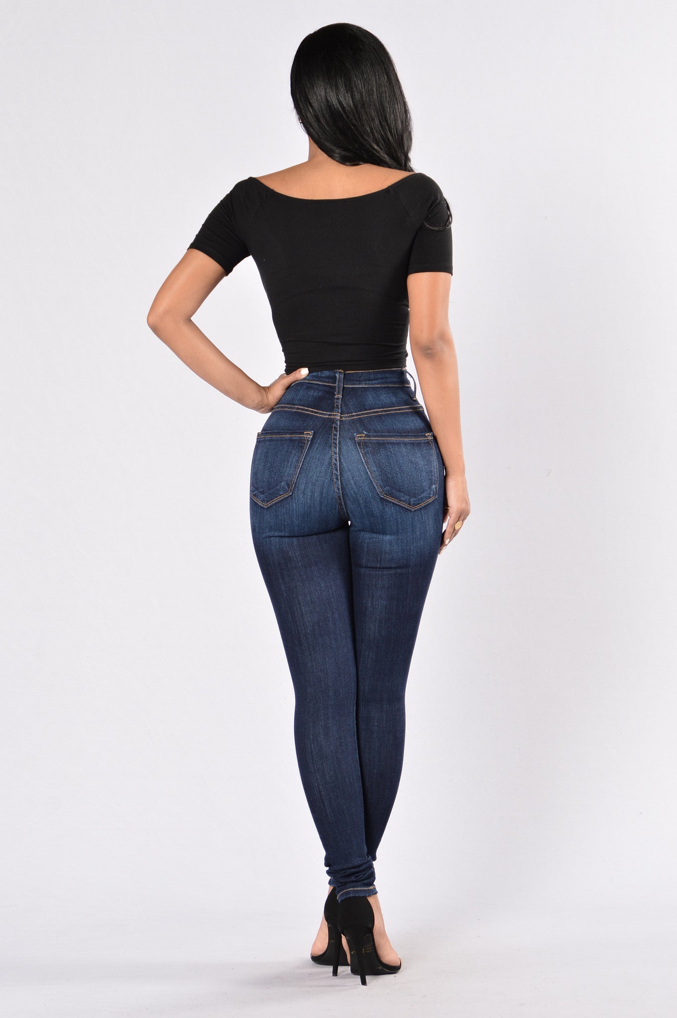 Push My Buttons Jeans - Dark