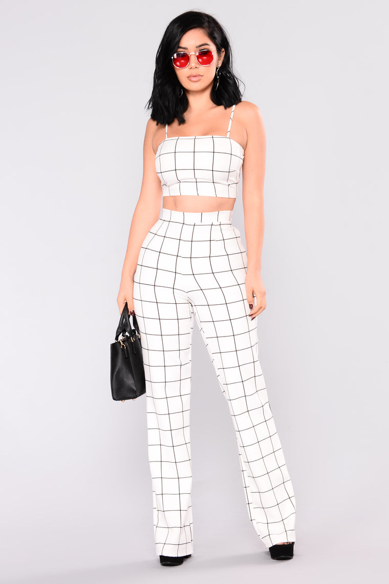 fashion nova white pants suit