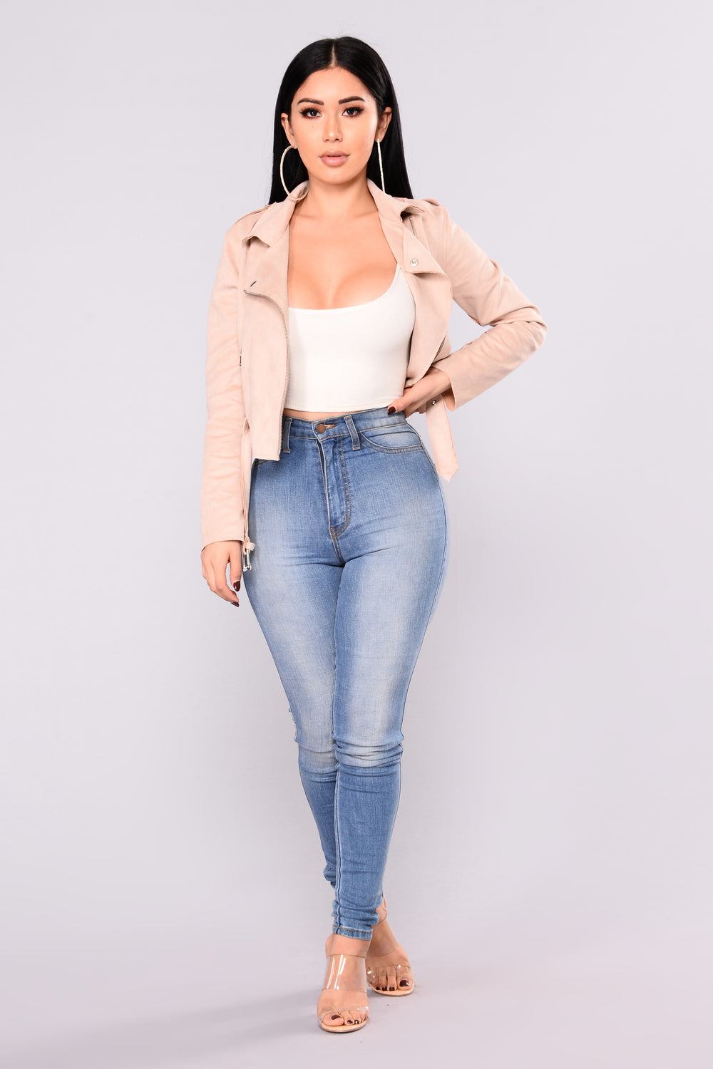 Selfish With You Suede Jacket - Blush