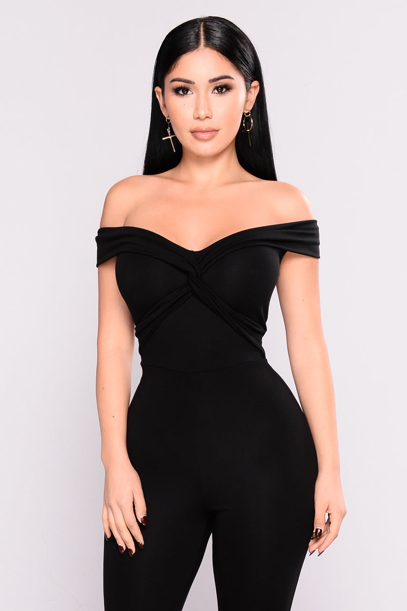 Twist And Take Jumpsuit Black Fashion Nova Jumpsuits Fashion Nova 5277