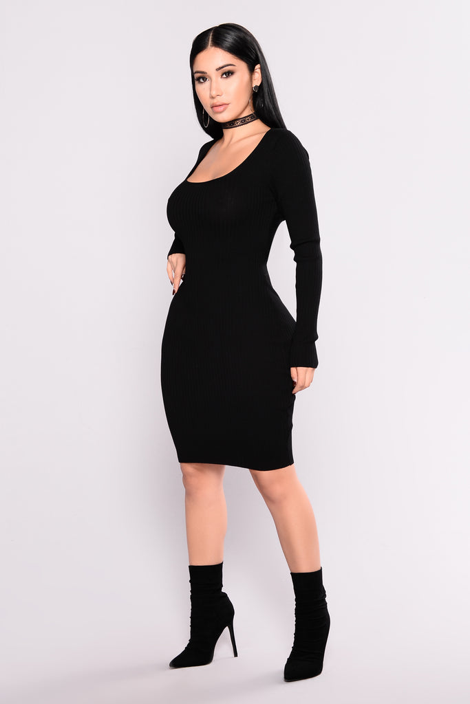 Zayla Knit Dress - Black