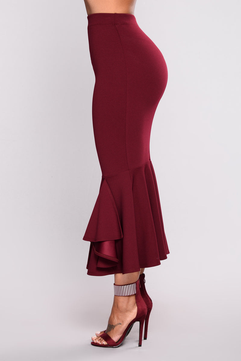 Twilight Ruffle Skirt - Oxblood | Fashion Nova, Skirts | Fashion Nova