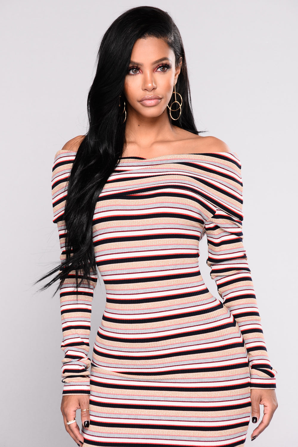 Stripe Me Sideways Dress - Multi