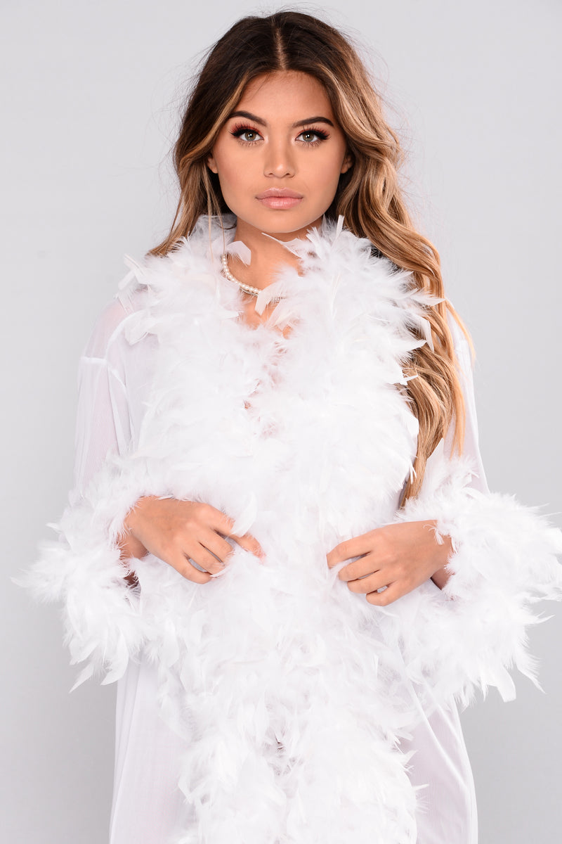 fashion nova feather robe