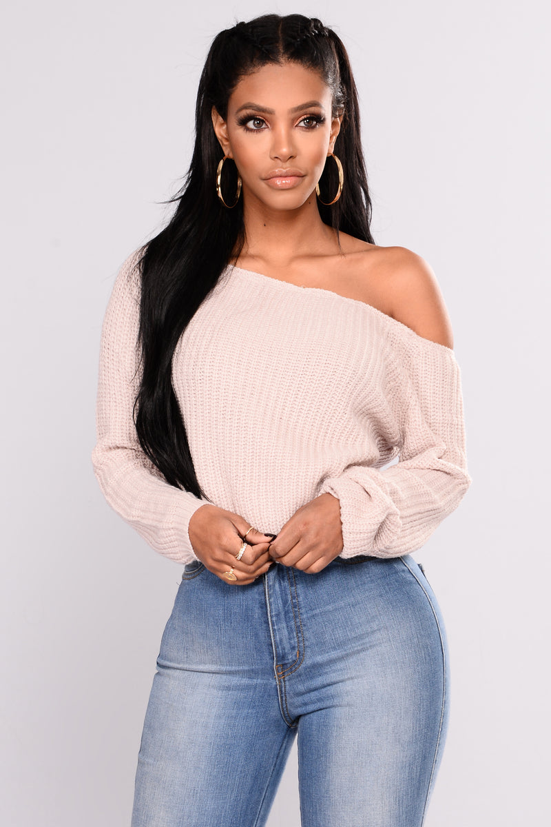 Riley Off Shoulder Sweater - Blush | Fashion Nova, Sweaters | Fashion Nova