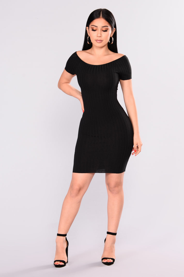 fashion nova black dress short