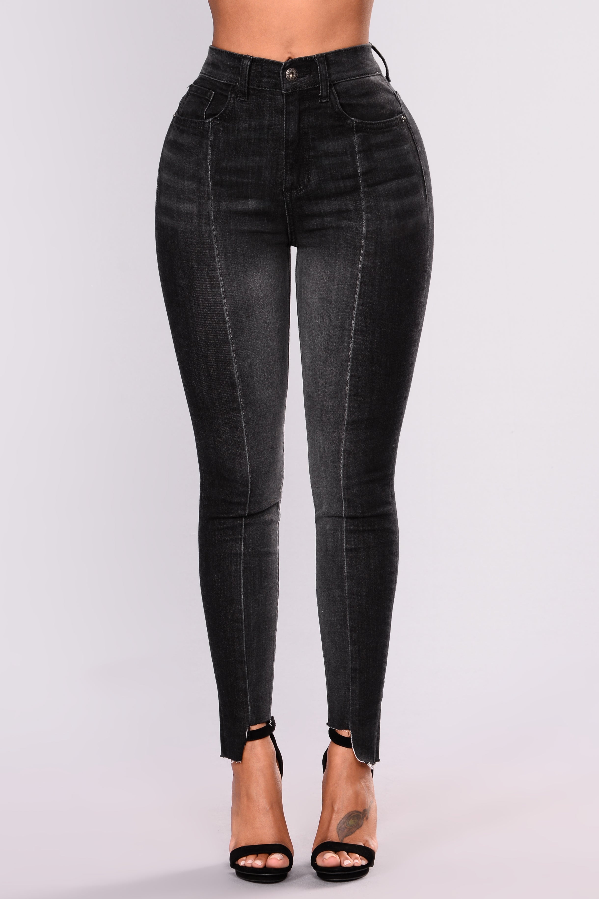 Come To An End Ankle Jeans - Black