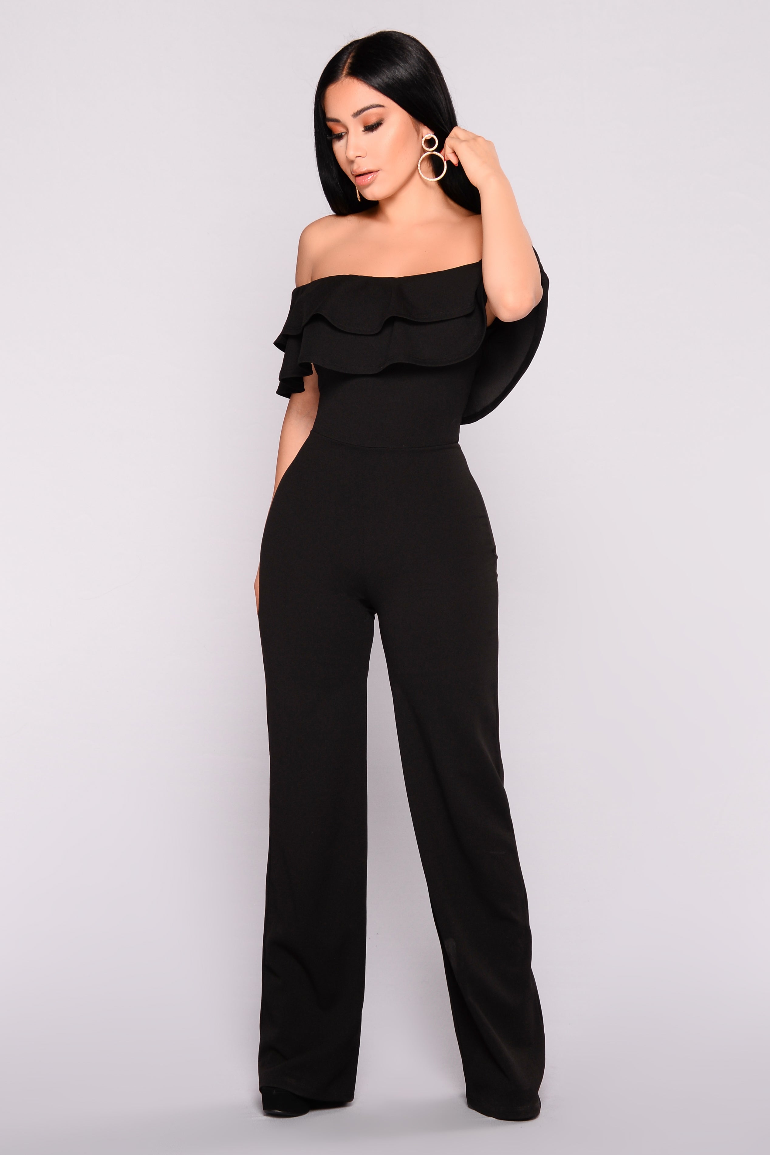 Ready To Ruffle Jumpsuit Black