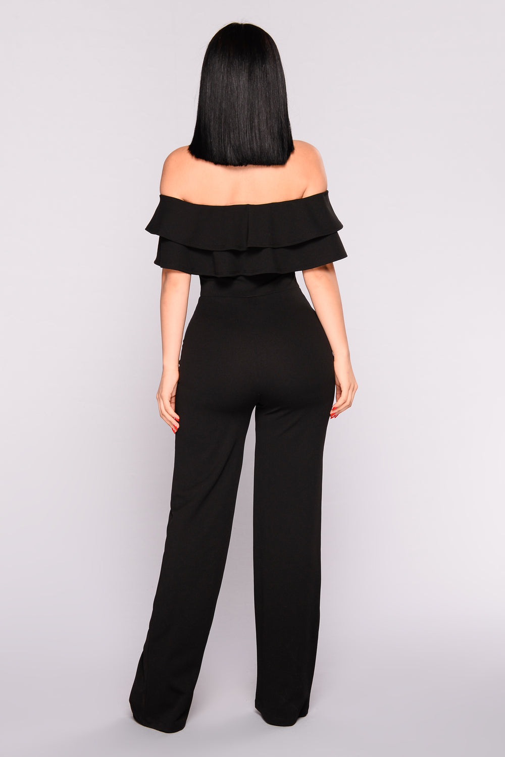 Ready To Ruffle Jumpsuit - Black