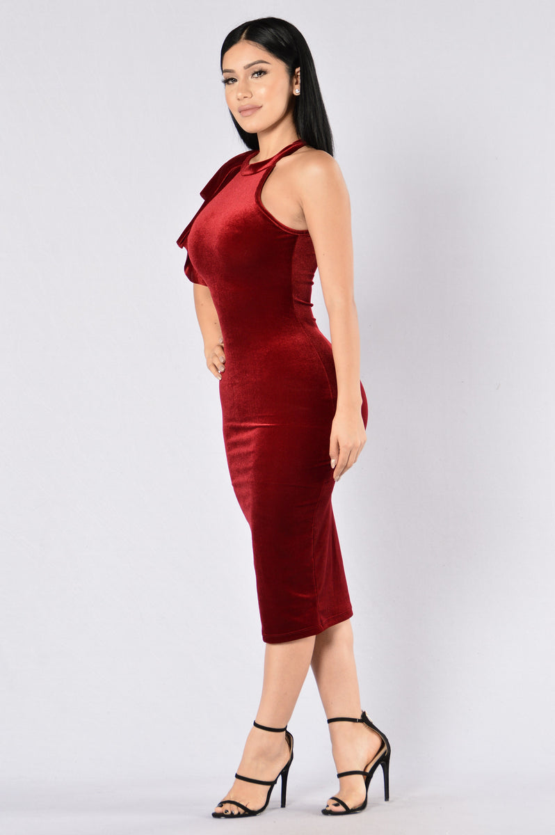 Turn On The Charm Dress - Wine | Fashion Nova, Dresses | Fashion Nova