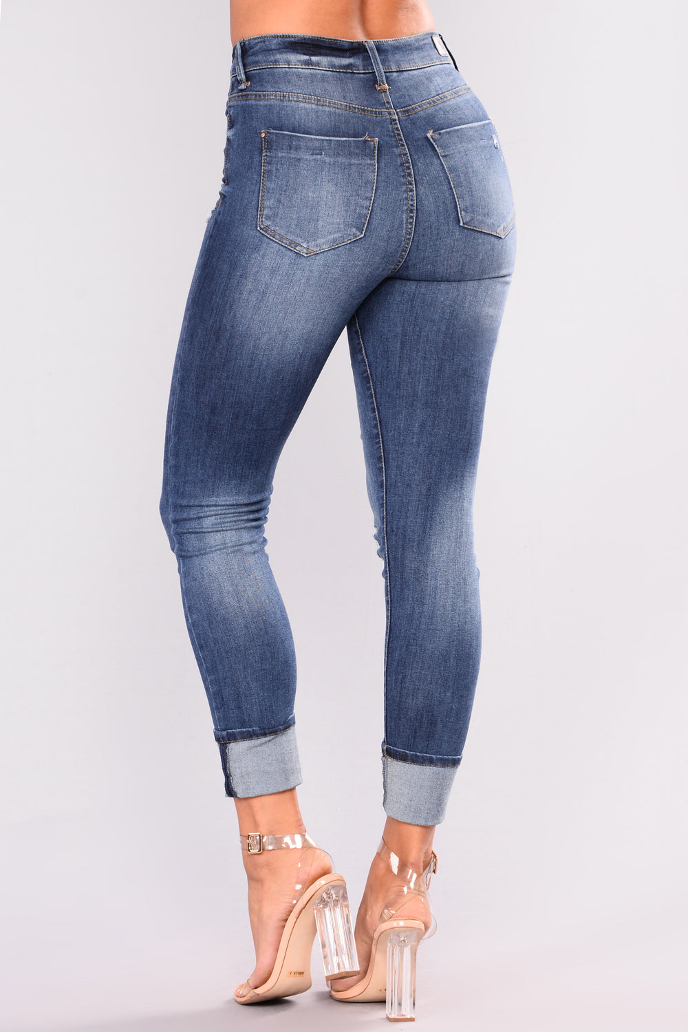Still Down For You Ankle Jeans - Medium Blue Wash