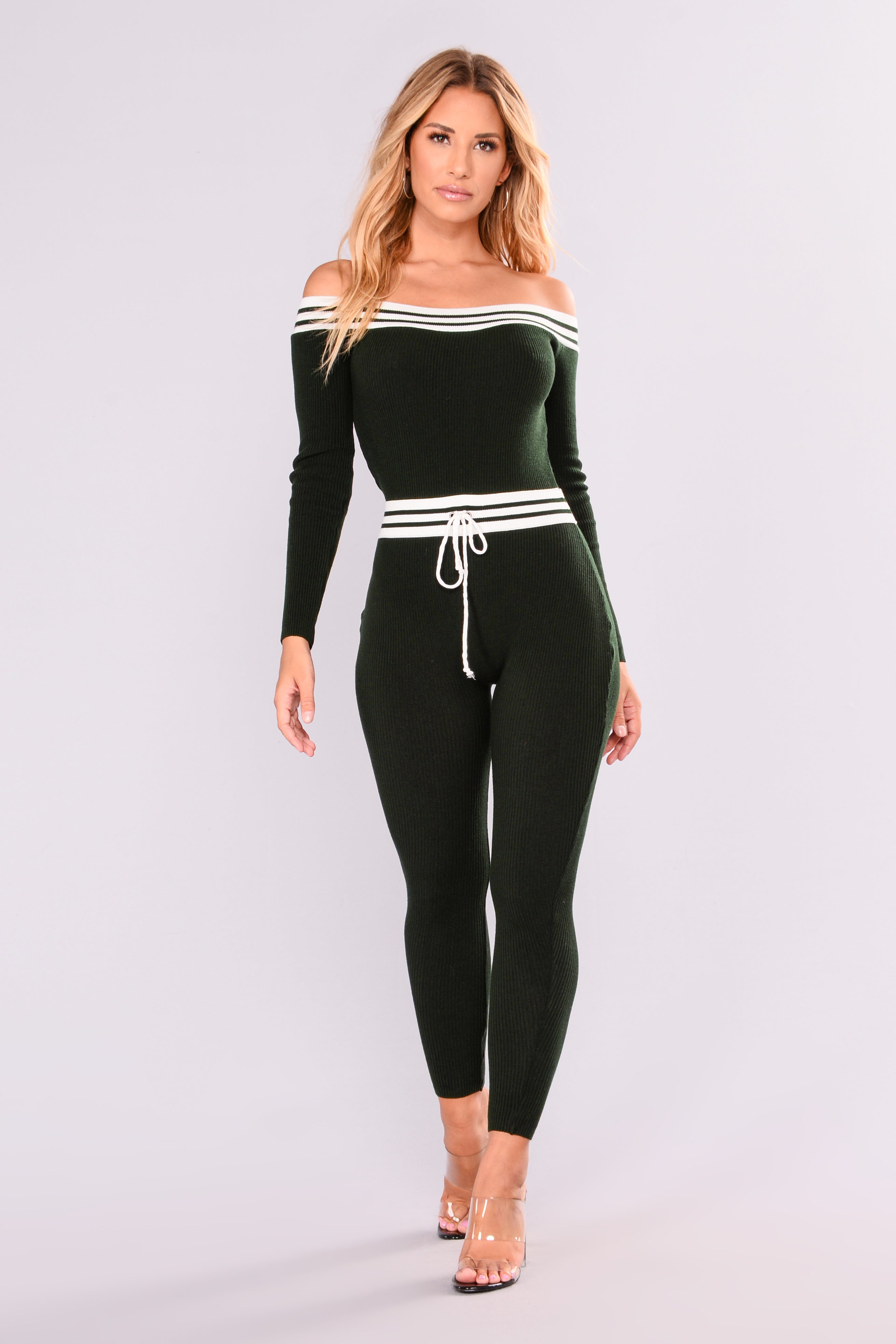 green jumpsuit fashion nova