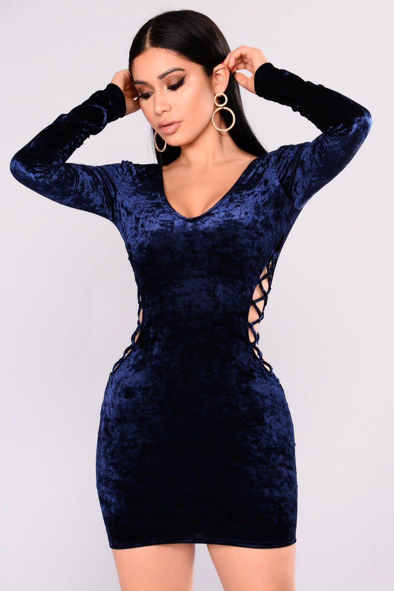 Love Lasts Forever Lace Up Dress - Navy | Fashion Nova, Dresses ...