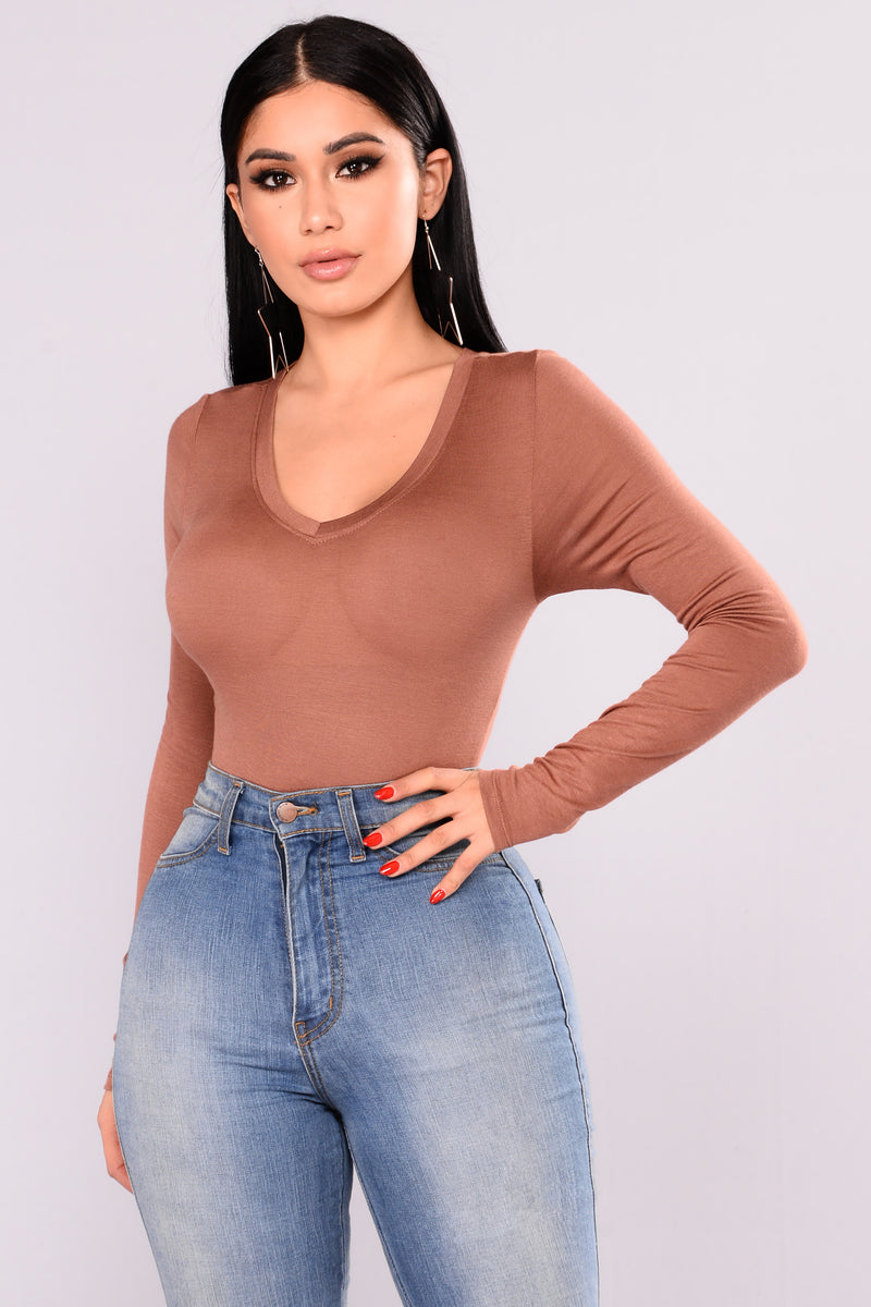 Basic Long Sleeve Tee - Dusty Mustard | Fashion Nova, Basic Tops ...