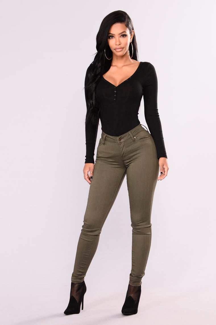 Farrah Skinny Jeans - Olive, Jeans | Fashion Nova