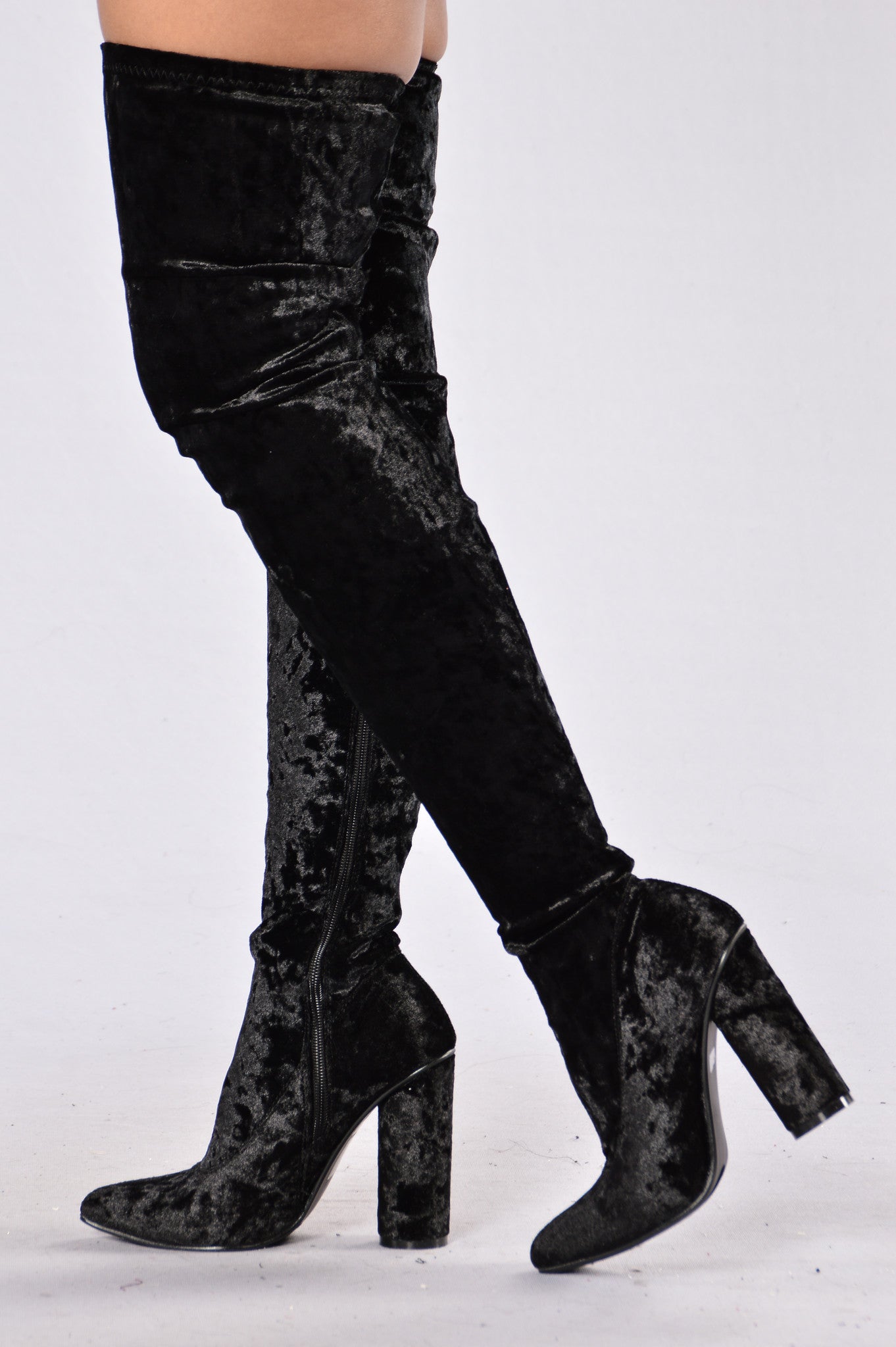 black velvet boots