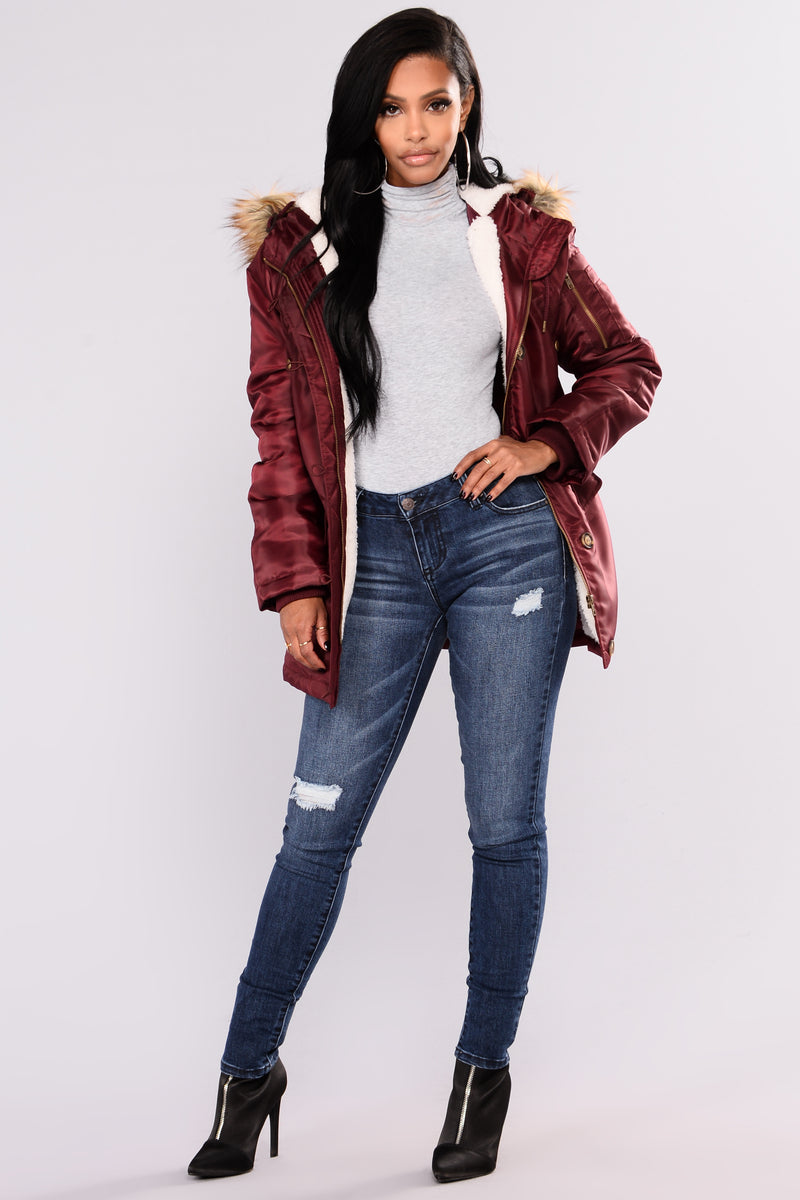 Carmina Hooded Jacket - Burgundy | Fashion Nova, Jackets & Coats ...