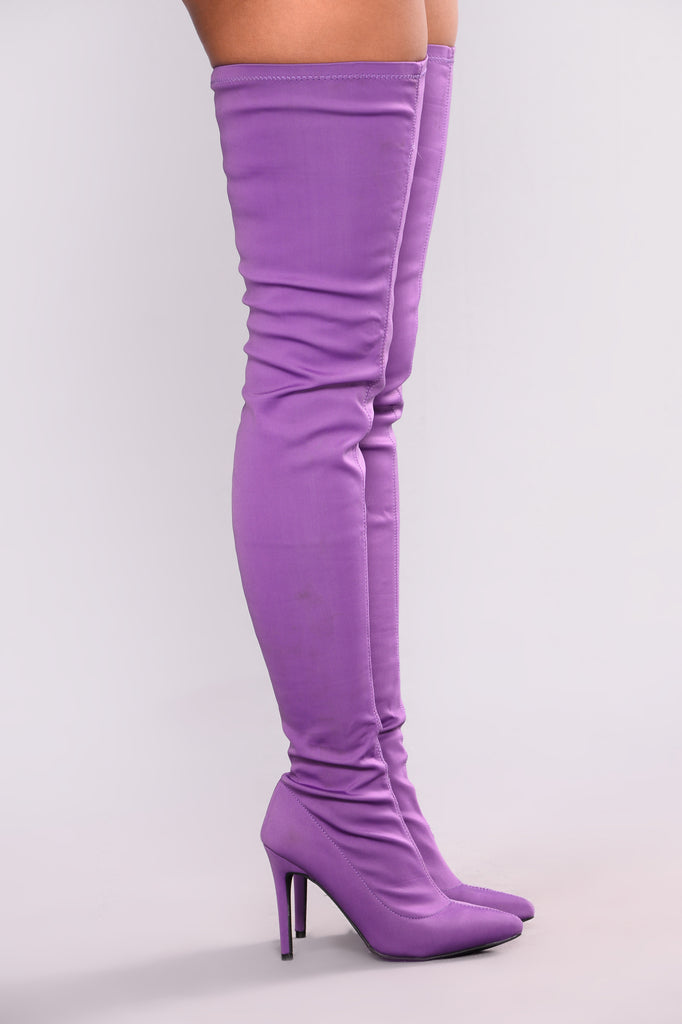 Keyana Thigh High Boot - Purple