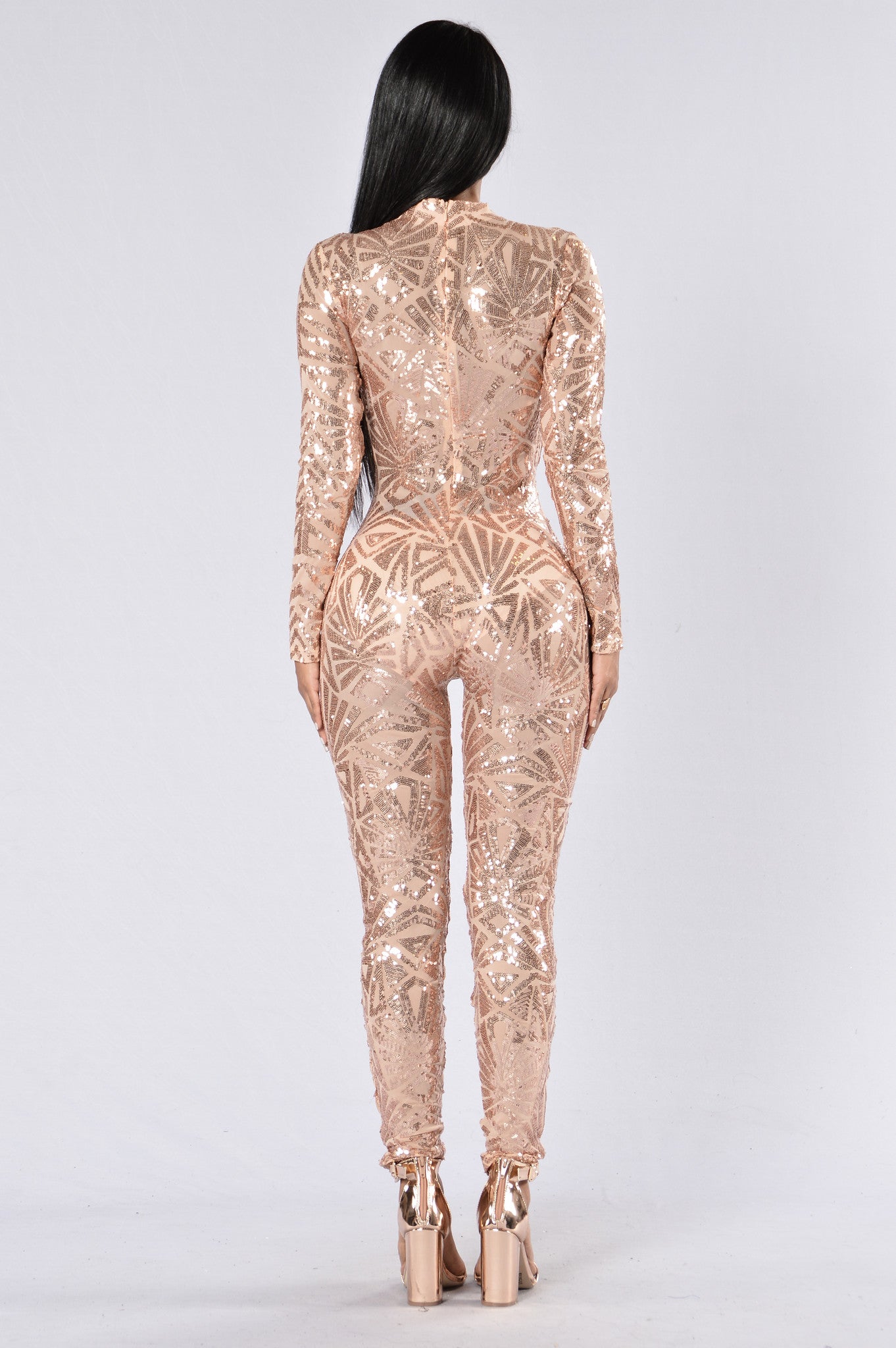 fashion nova glitter jumpsuit