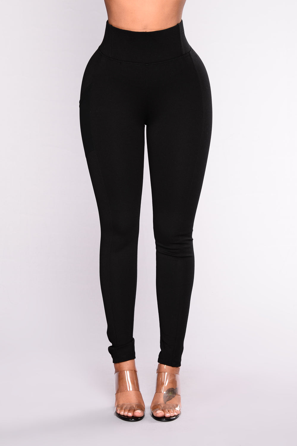 Brigitte Booty Lifting Ponte Legging - Black