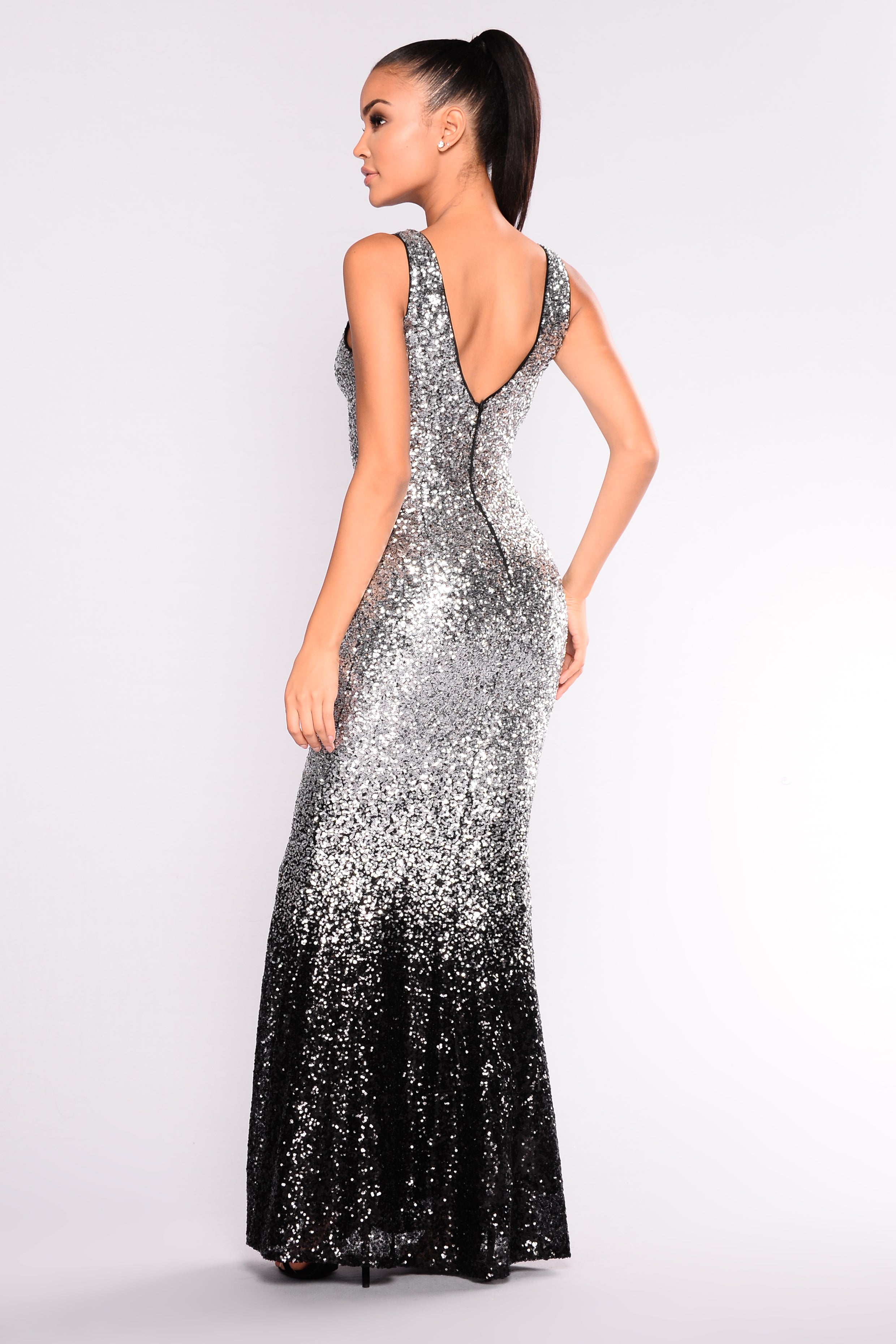 Black And Silver Sequin Dress Fashion Dresses