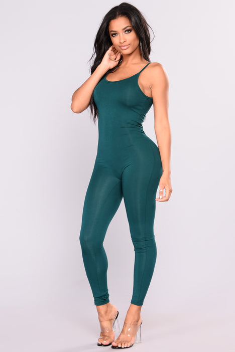 hunter green jumpsuit womens