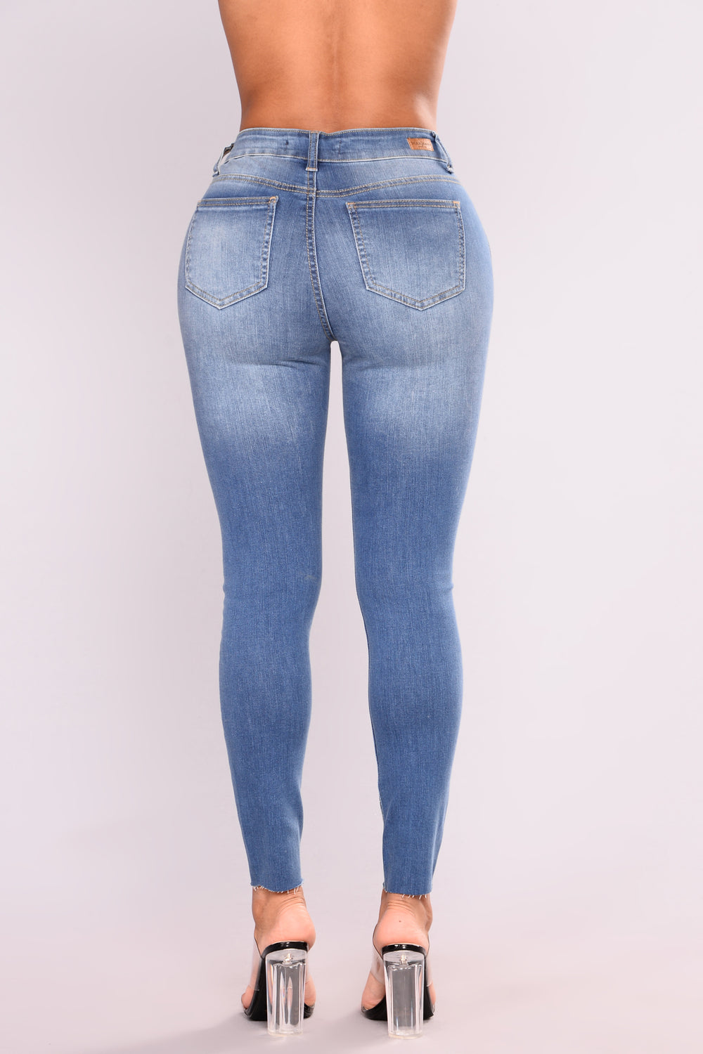 Cut To The Chase Crop Jeans - Medium Blue Wash