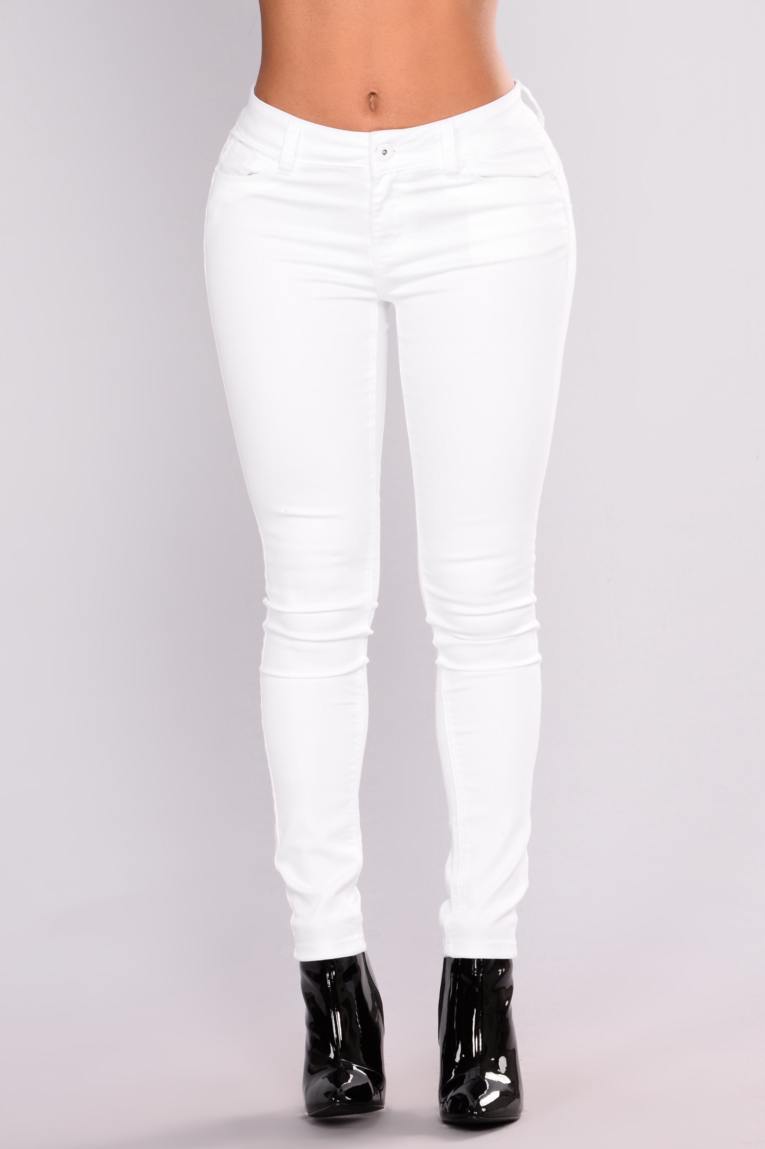 Twill Booty Lifting Pants - White – Fashion Nova