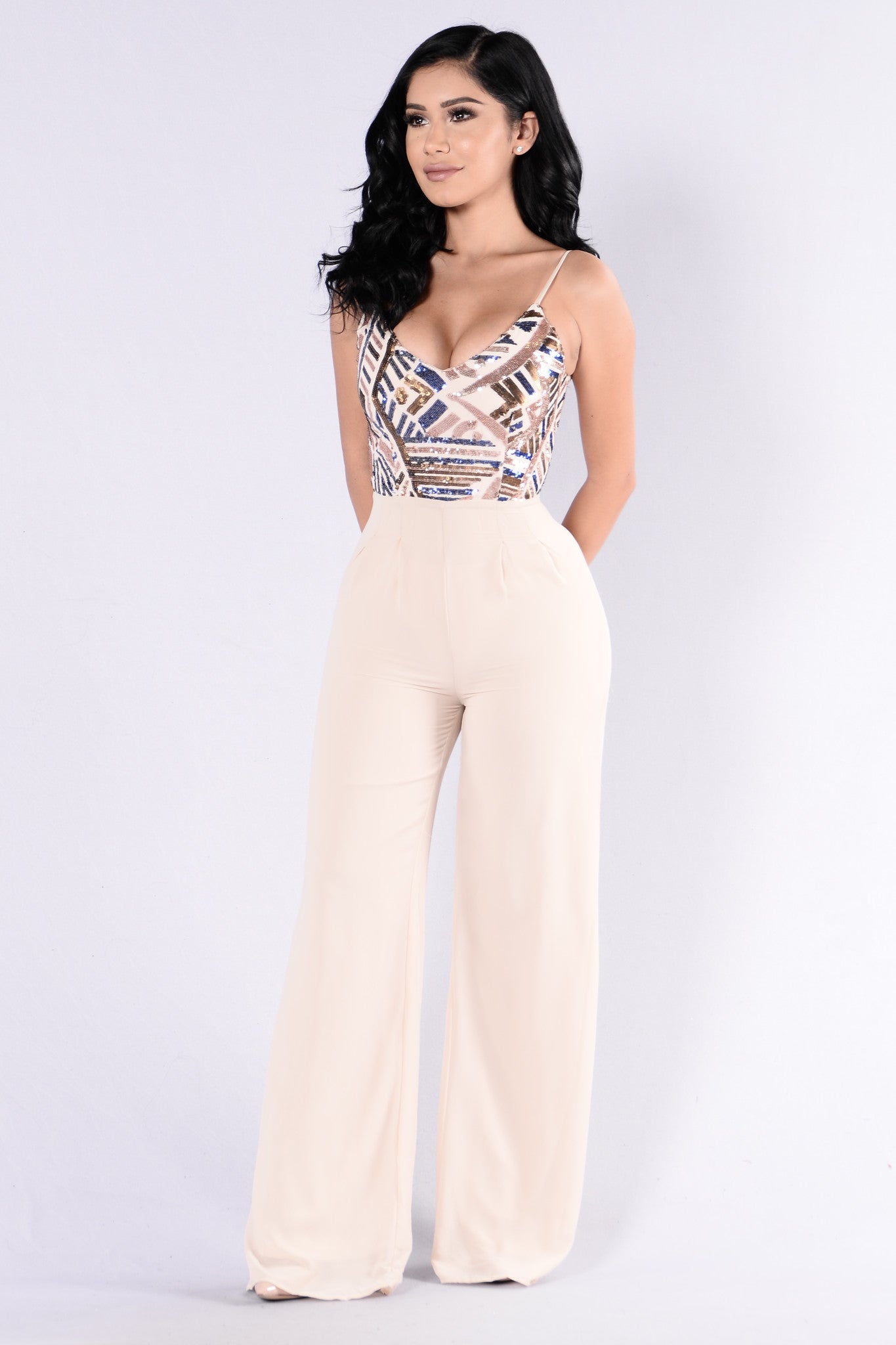 sequin jumpsuit fashion nova