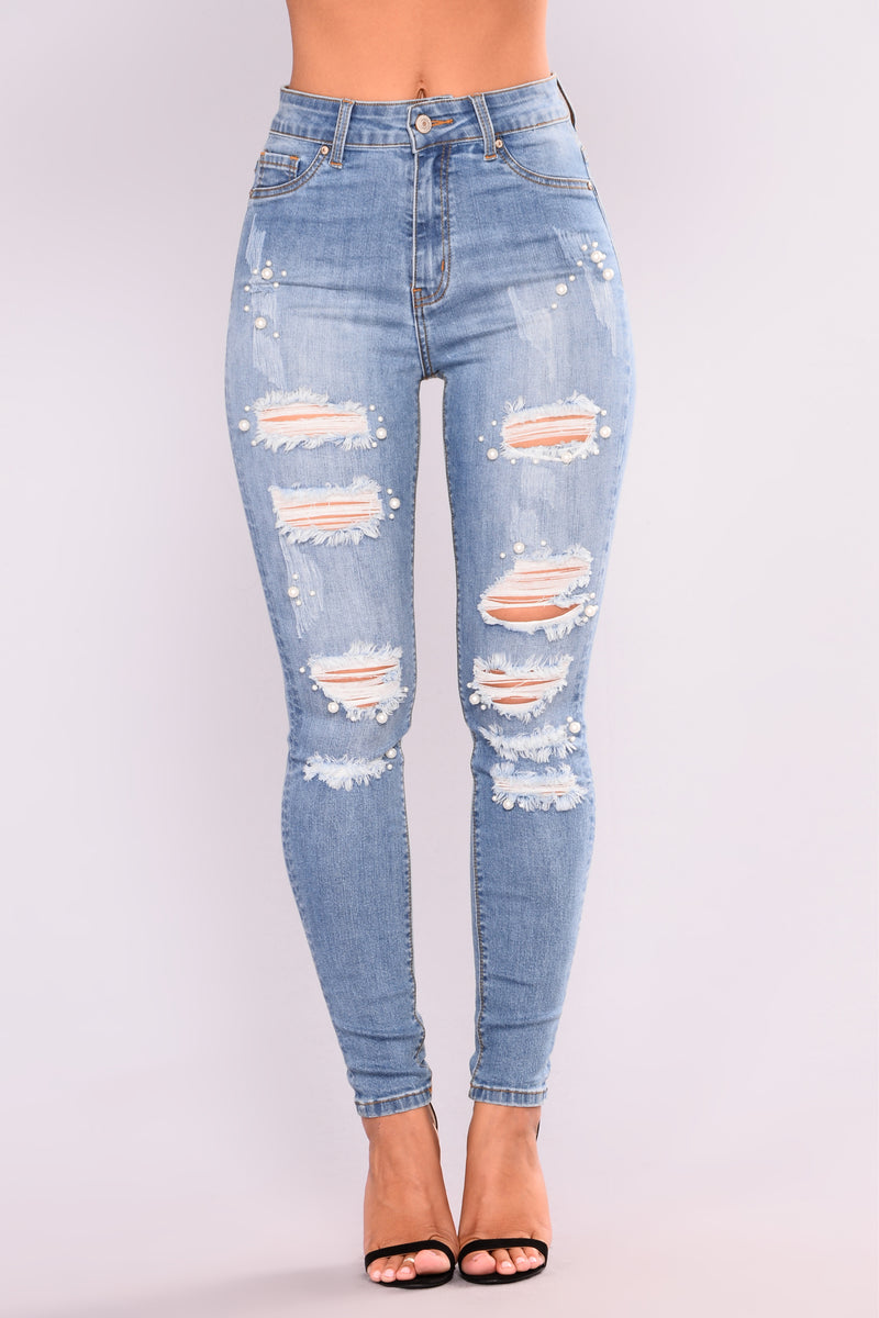 Nixie Pearl Skinny Jeans - Light Blue Wash | Fashion Nova, Jeans ...
