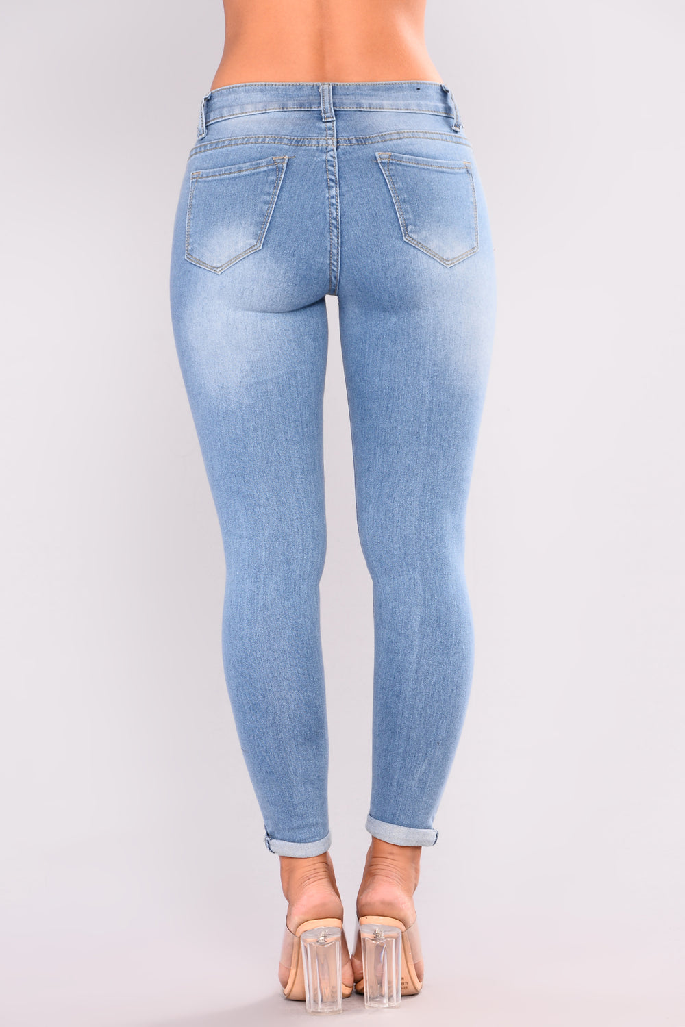 New Baby Blues Ankle Jeans - Light Blue Wash