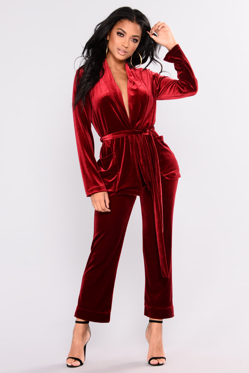 Foxy Love Velvet Set - Ruby | Fashion Nova, Matching Sets | Fashion Nova