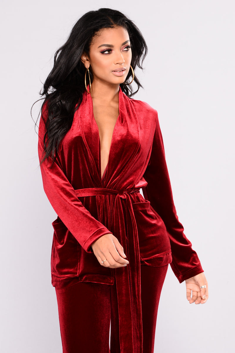 Foxy Love Velvet Set - Ruby | Fashion Nova, Matching Sets | Fashion Nova